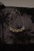 Vintage Avon faux pearl and rhinestone cluster necklace