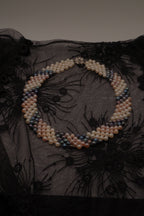 Vintage multi-strand twisted freshwater pearl choker necklace