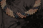 Vintage multi-strand twisted freshwater pearl choker necklace