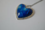 Blue heart pendant necklace