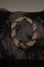 Vintage multi-strand twisted freshwater pearl choker necklace