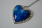 Blue heart pendant necklace