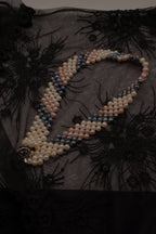 Vintage multi-strand twisted freshwater pearl choker necklace