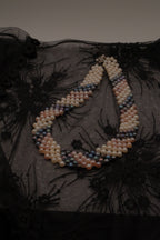 Vintage multi-strand twisted freshwater pearl choker necklace