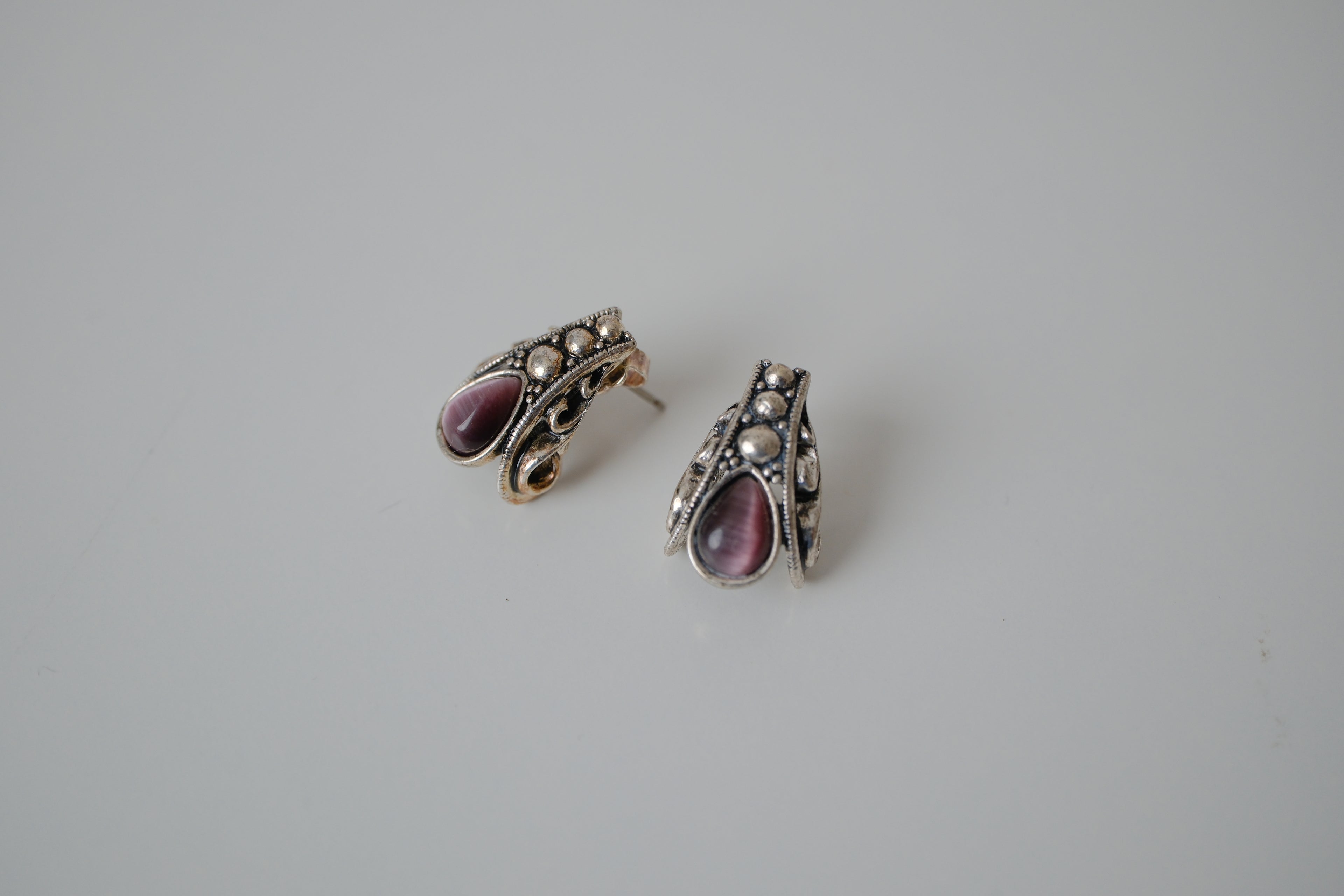 Vintage Avon Purple Stone stud earrings