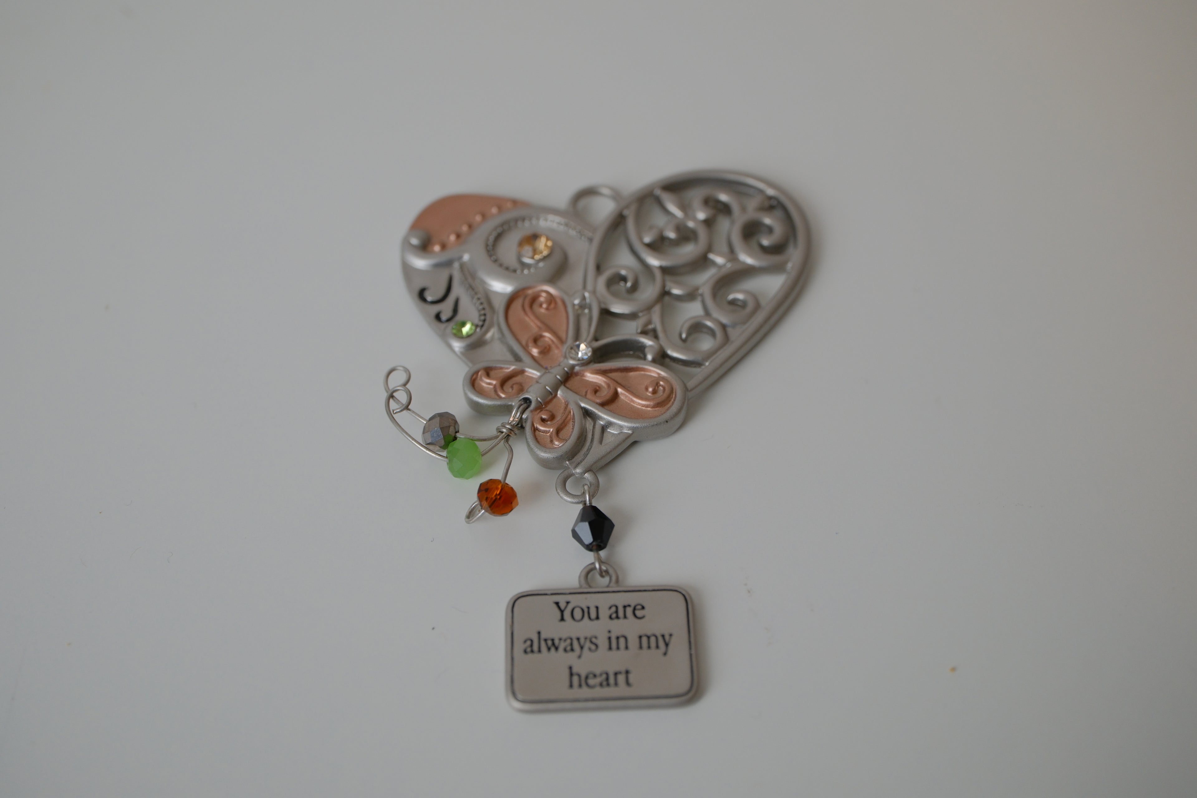 Heart shaped Butterfly pendant