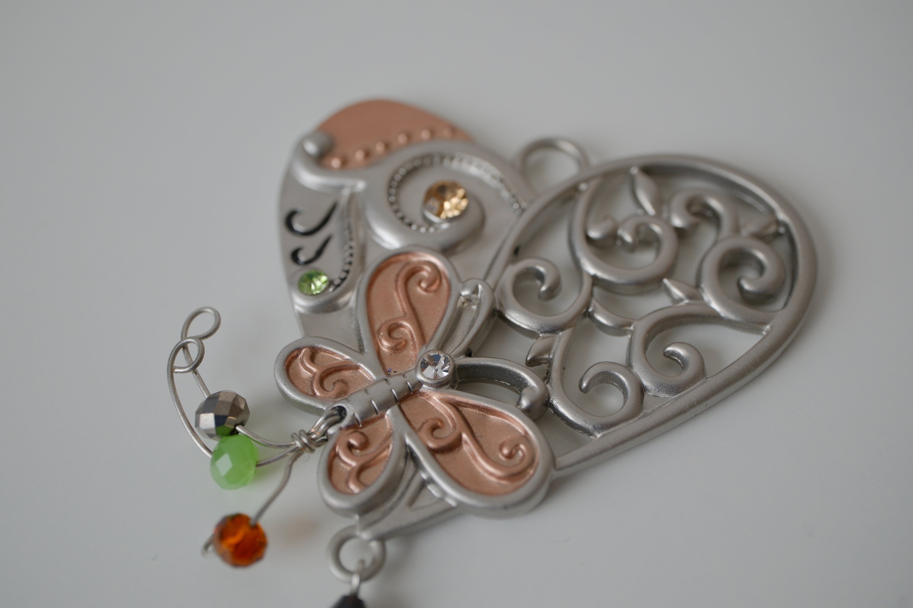 Heart shaped Butterfly pendant