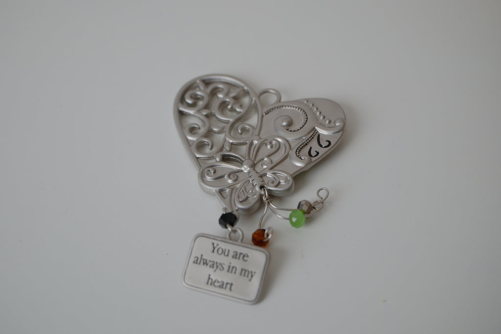 Heart shaped Butterfly pendant