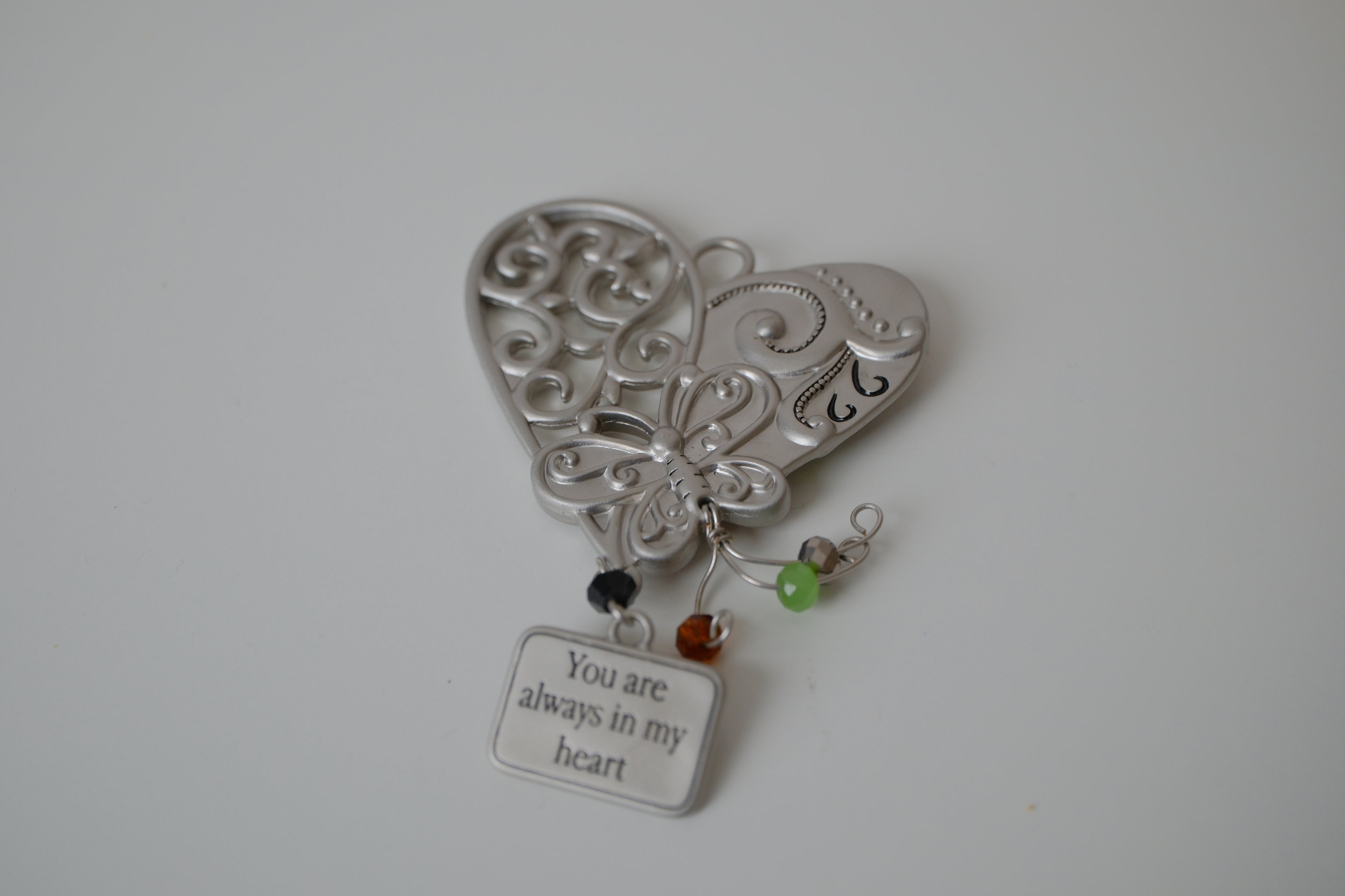 Heart shaped Butterfly pendant