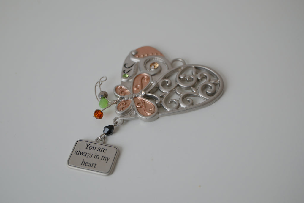 Heart shaped Butterfly pendant