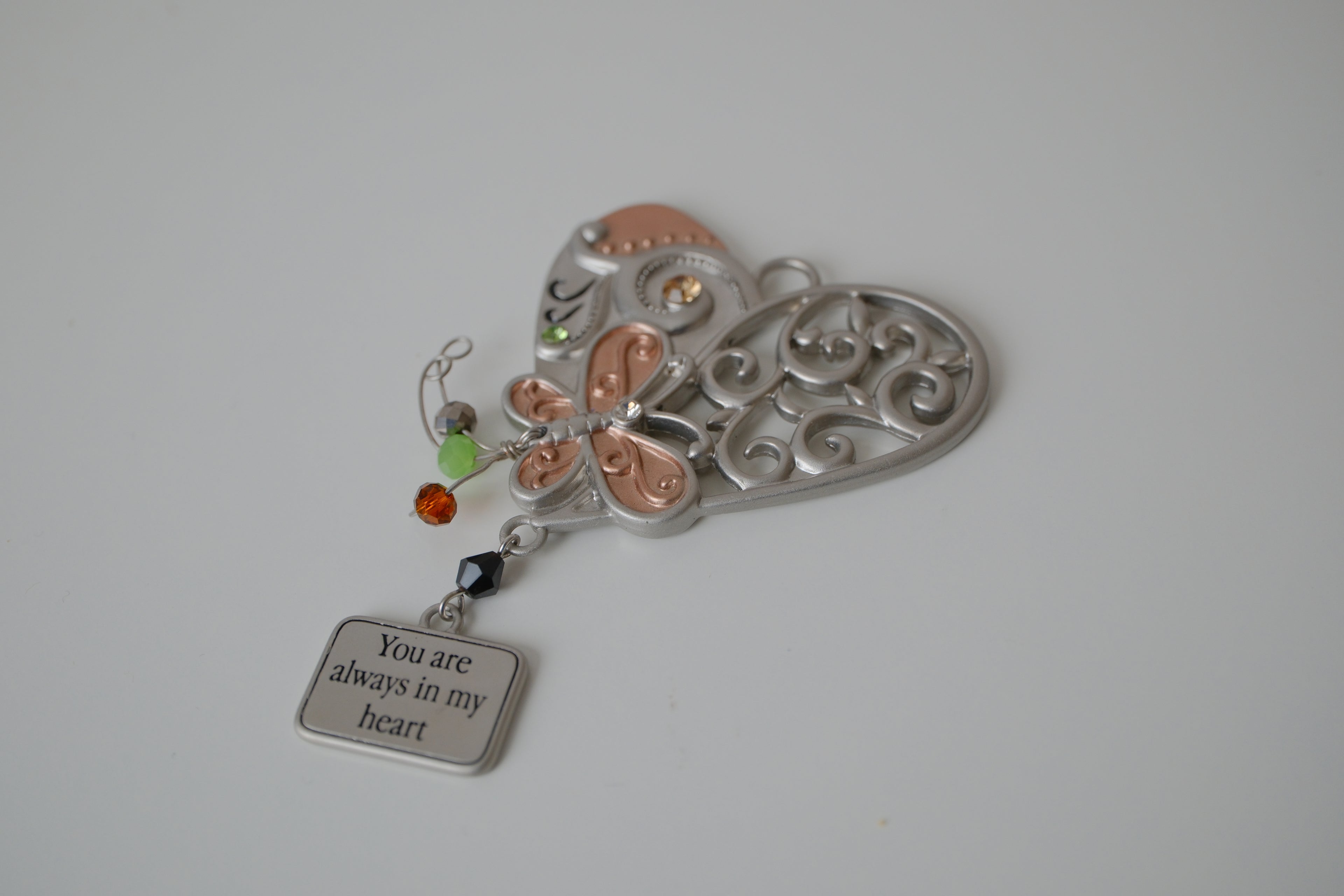 Heart shaped Butterfly pendant