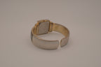 Abalone shell mixed tone cuff watch