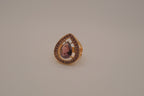 NVC (Nataliya V. Collister) goldtone purple cubic zirconia cocktail ring