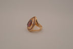 NVC (Nataliya V. Collister) goldtone purple cubic zirconia cocktail ring