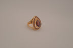 NVC (Nataliya V. Collister) goldtone purple cubic zirconia cocktail ring