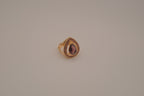 NVC (Nataliya V. Collister) goldtone purple cubic zirconia cocktail ring