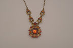 Avon Heirloom Faux Topaz Color Pendant Necklace