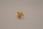 Vintage yellow gold cluster cocktail ring