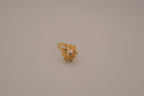 Vintage yellow gold cluster cocktail ring
