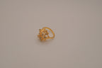 Vintage yellow gold cluster cocktail ring