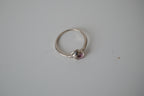 Twisted Leaf & Pink stone ring