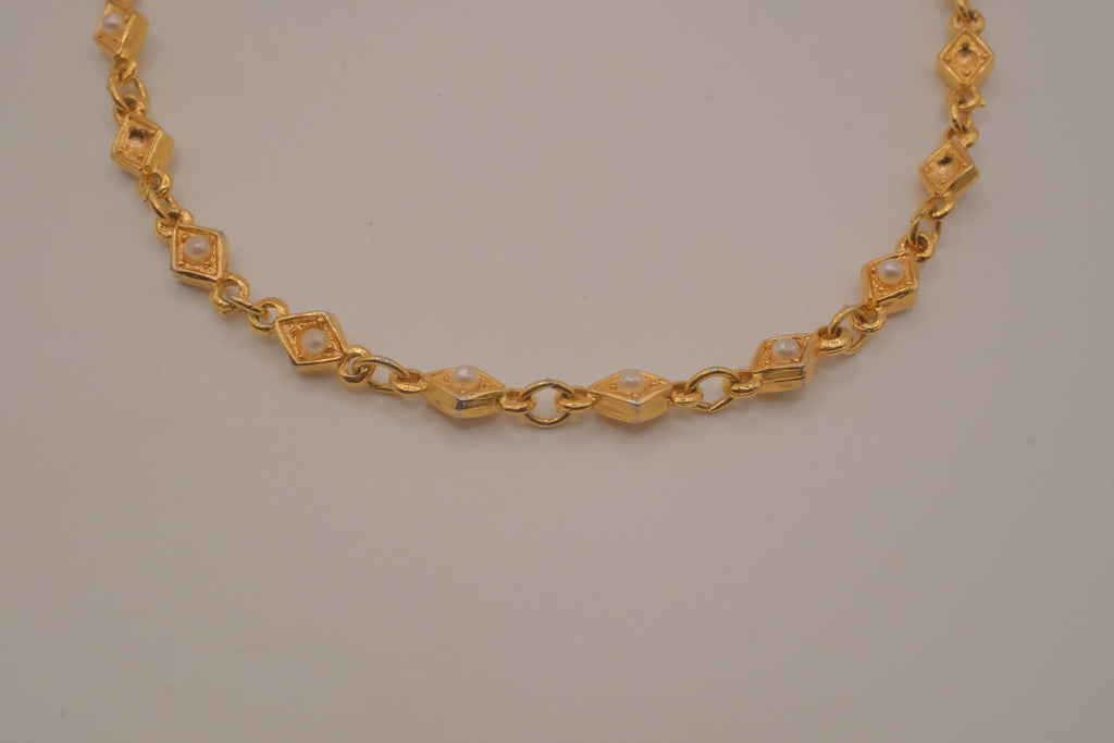 Reworked D'orlan lozenge station necklace