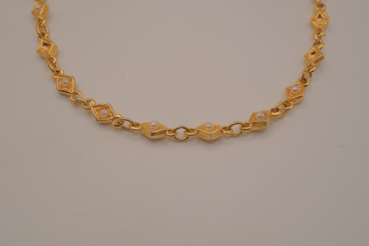 Reworked D'orlan lozenge station necklace