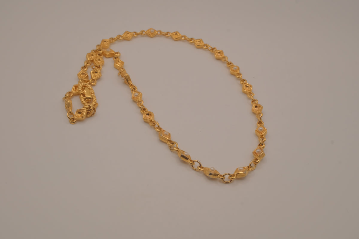 Reworked D'orlan lozenge station necklace