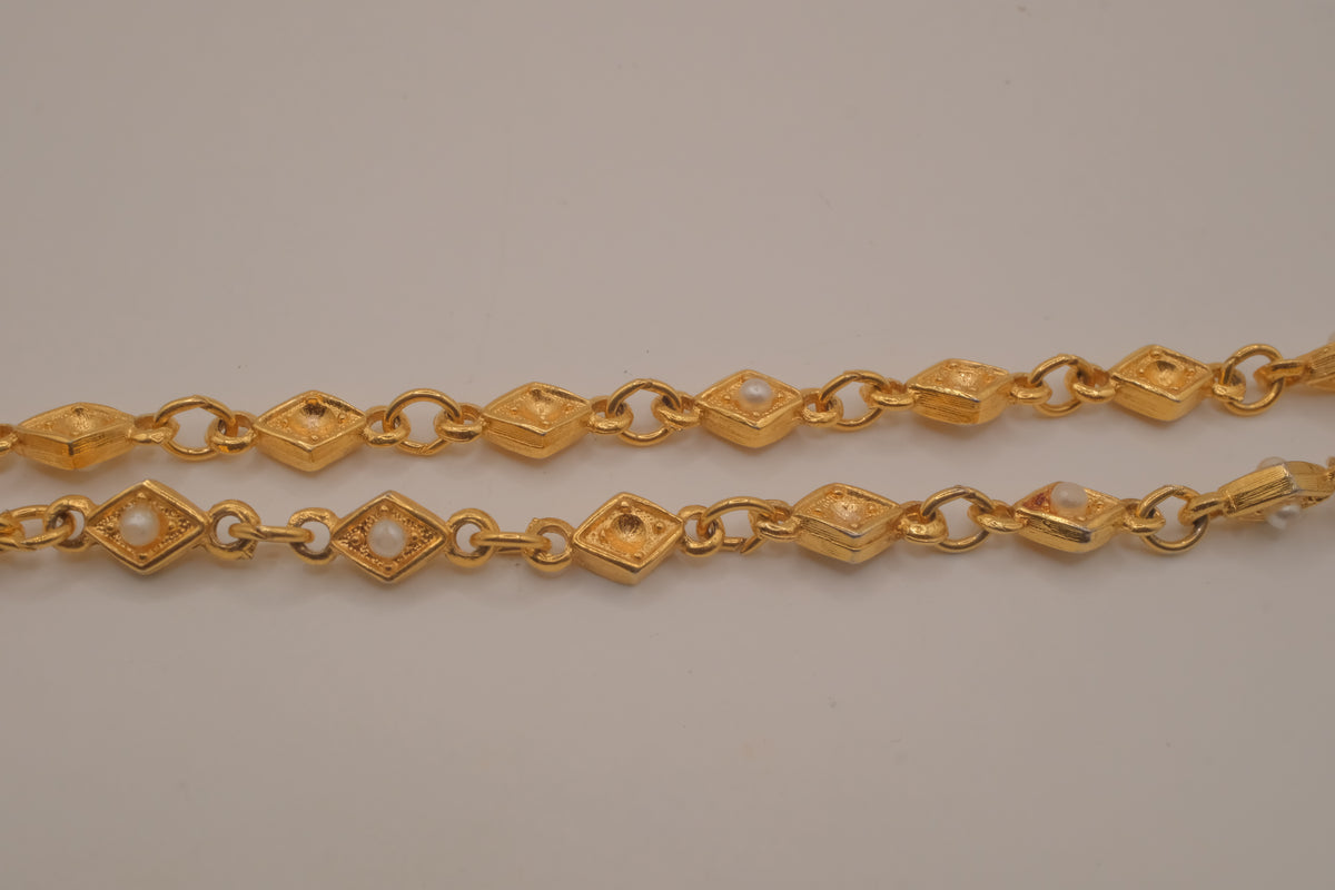 Reworked D'orlan lozenge station necklace