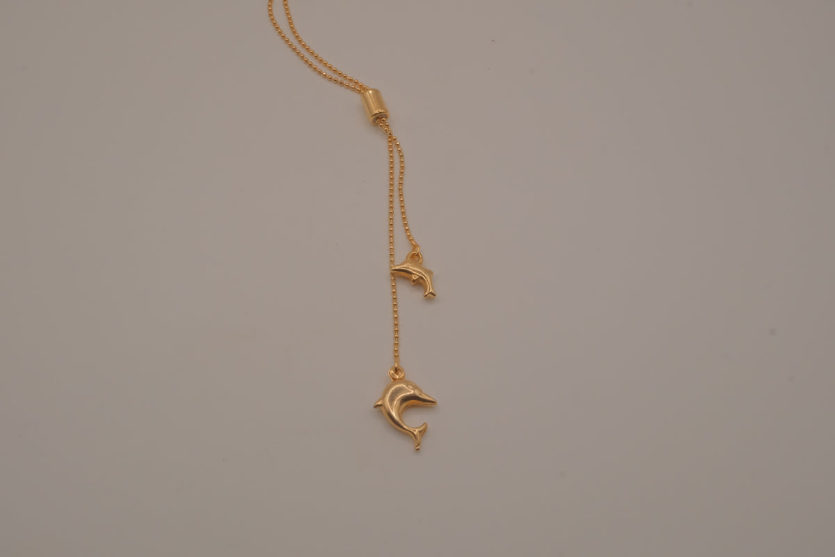 Dolphin Bolo tie necklace