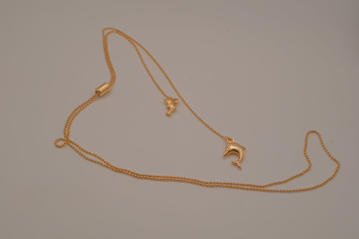 Dolphin Bolo tie necklace