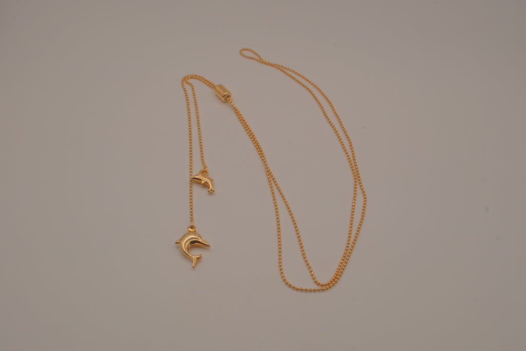 Dolphin Bolo tie necklace