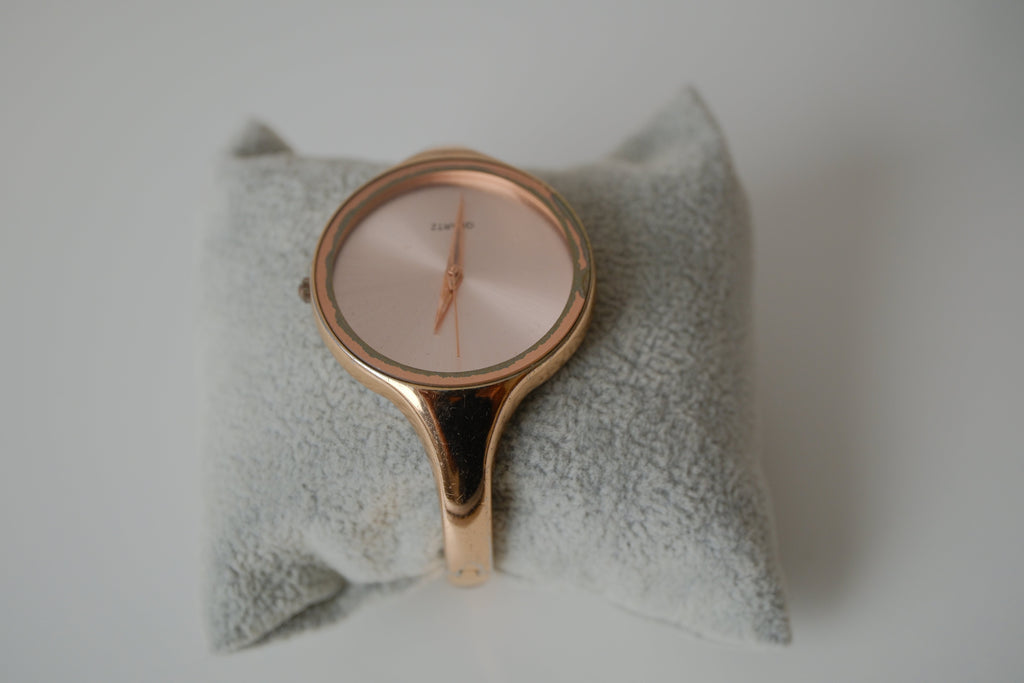 Rose Gold bangle Watch