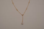 Vintage Avon crystal Y-drop lariat necklace