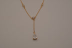 Vintage Avon crystal Y-drop lariat necklace