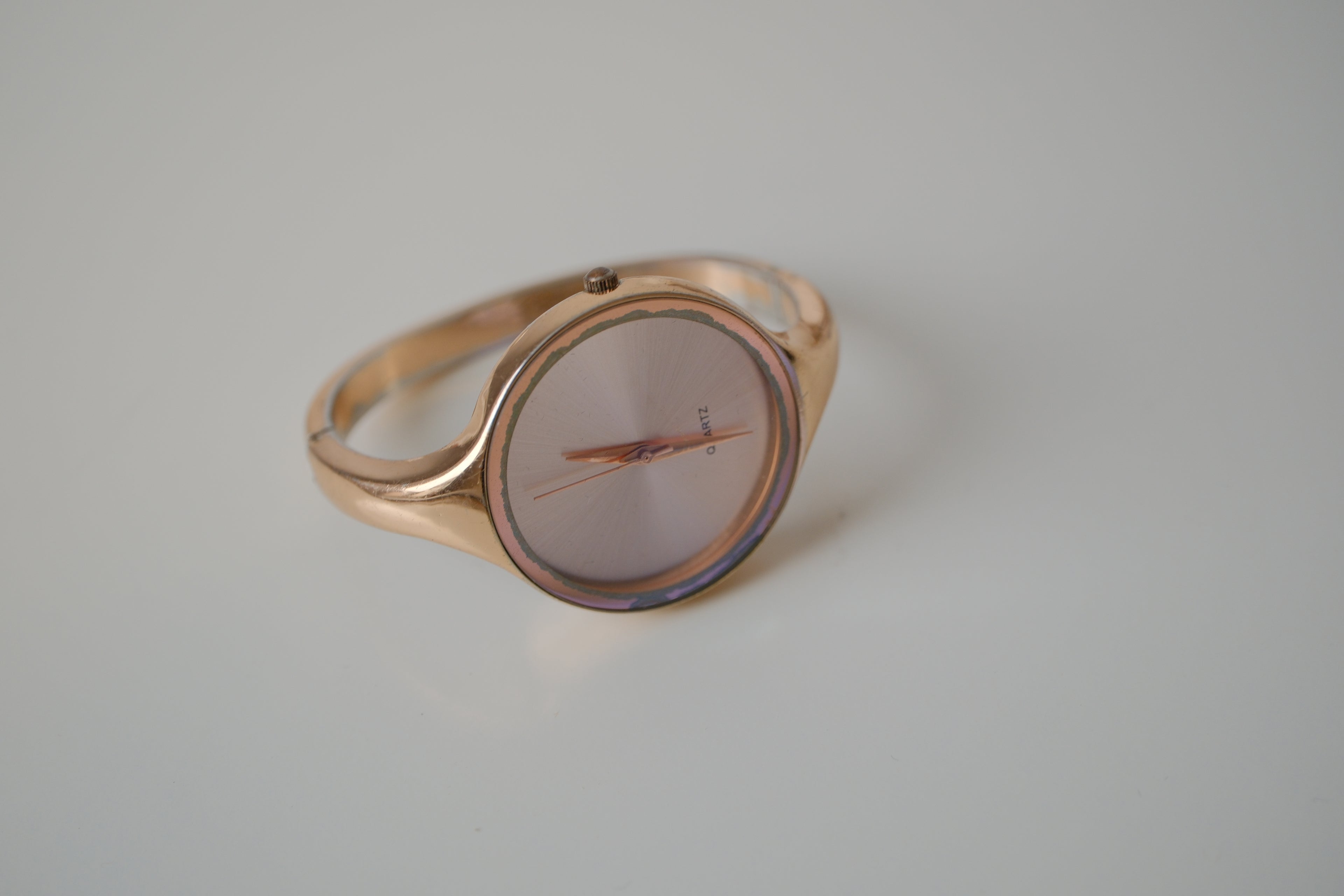 Rose Gold bangle Watch