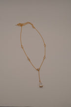 Vintage Avon crystal Y-drop lariat necklace