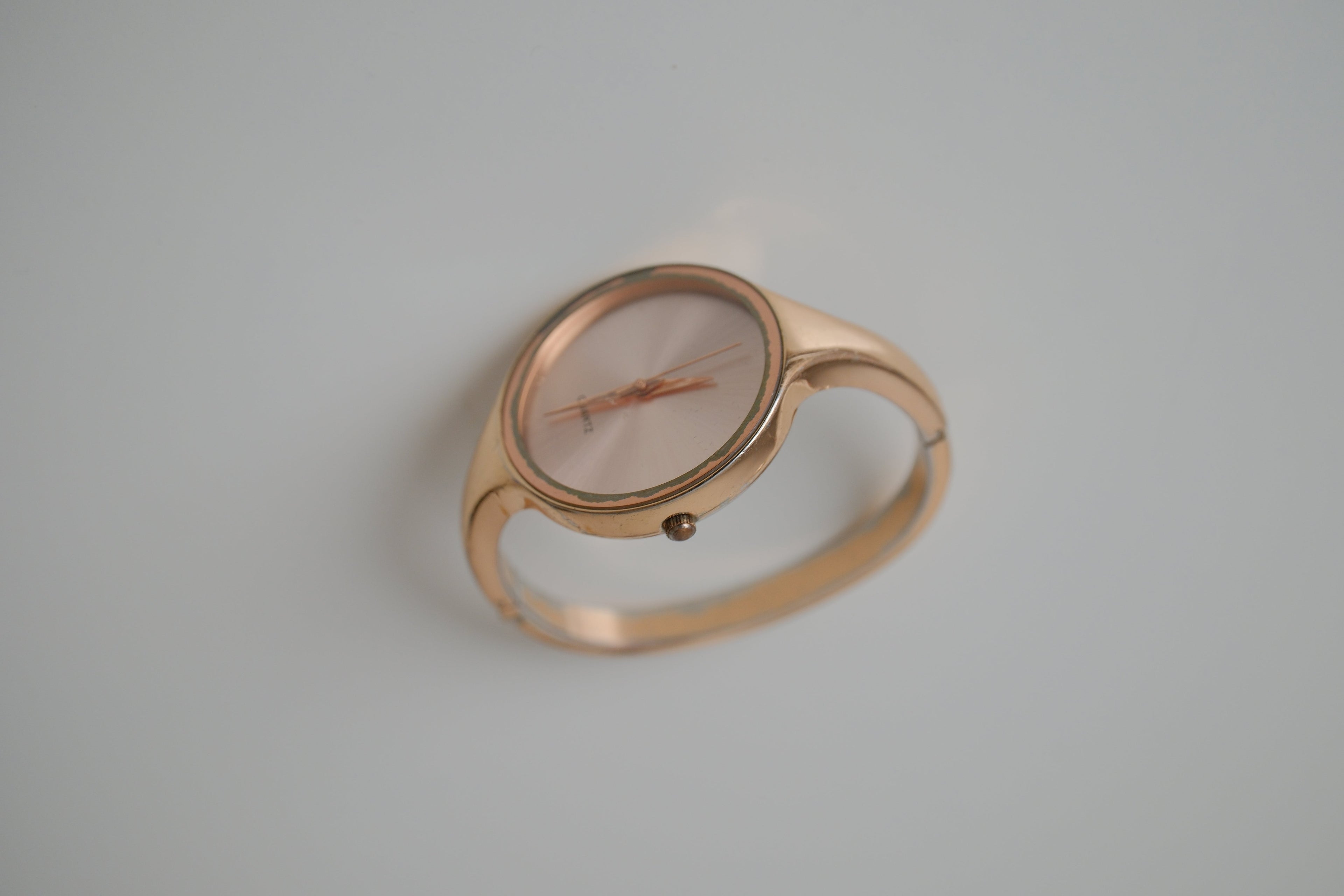 Rose Gold bangle Watch