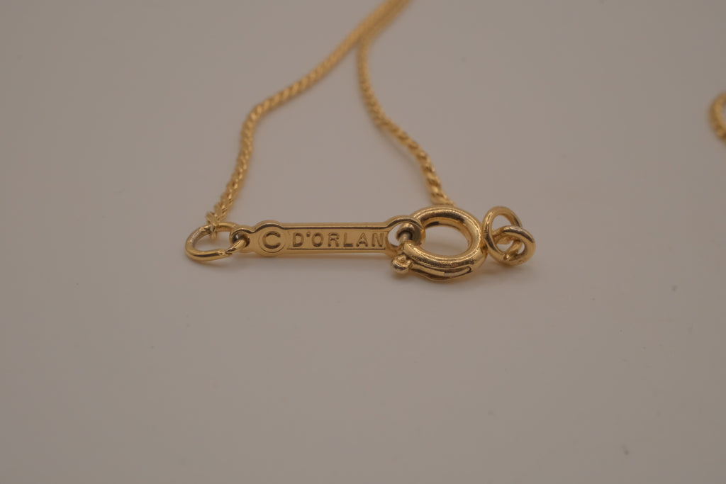 Vintage Avon crystal Y-drop lariat necklace