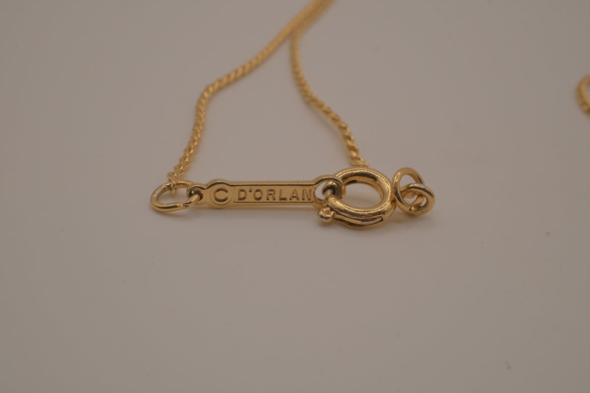 Vintage Avon crystal Y-drop lariat necklace