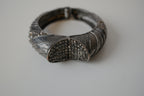 Vintage Dark Metal hinged cuff bracelet