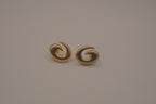 Vintage gold-tone swirl earrings