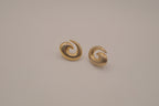 Vintage gold-tone swirl earrings