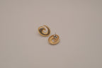 Vintage gold-tone swirl earrings