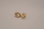 Vintage gold-tone swirl earrings