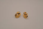 Vintage gold-tone love knot earrings