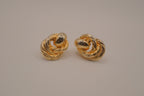 Vintage gold-tone love knot earrings