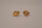 Vintage gold-tone love knot earrings