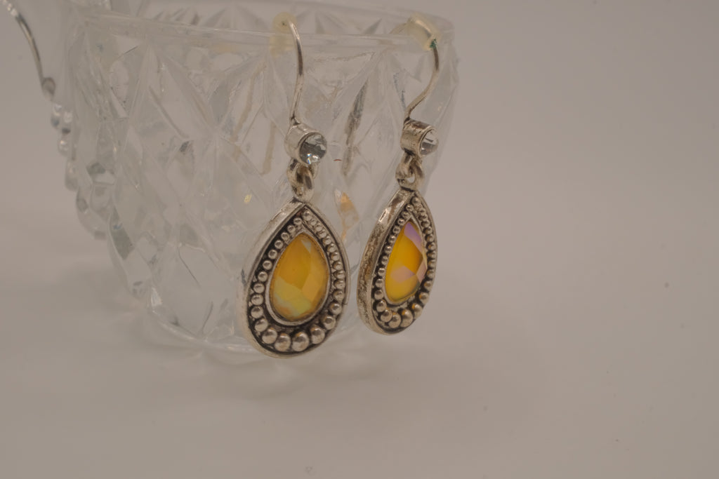Vintage Avon faux citrine drop earring