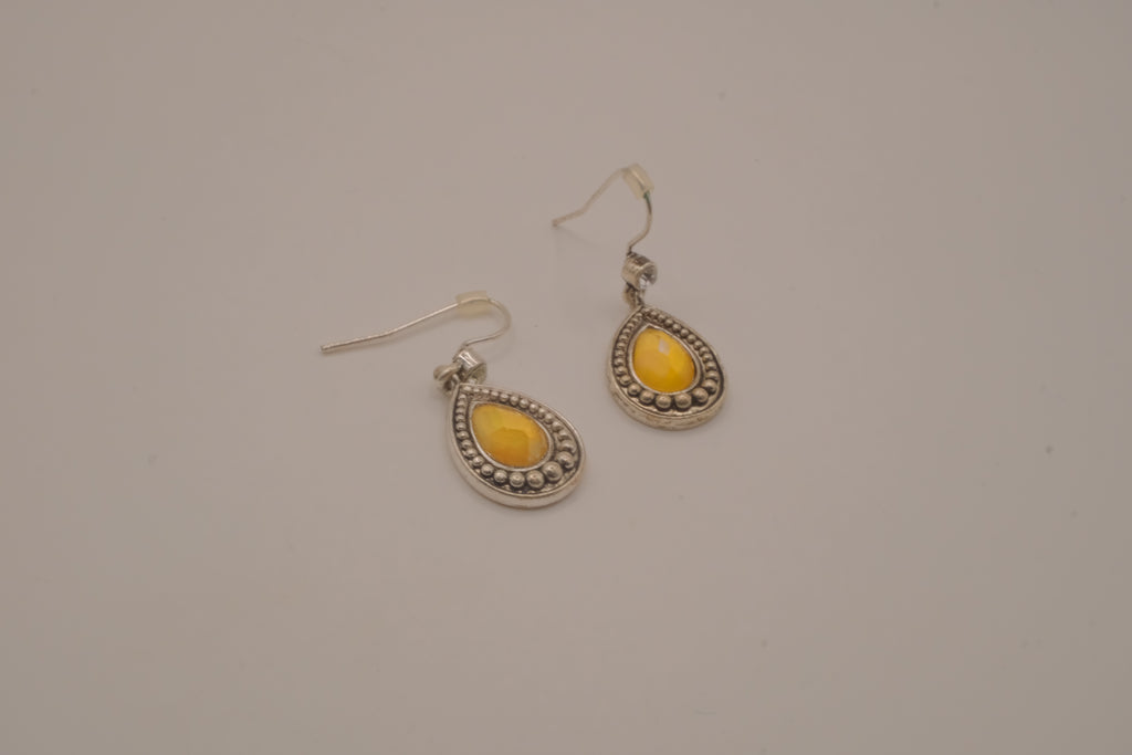 Vintage Avon faux citrine drop earring